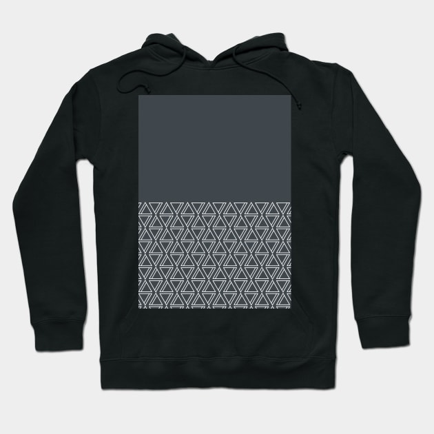 Geo Lines (Grey & White) Hoodie by Blue-Banana